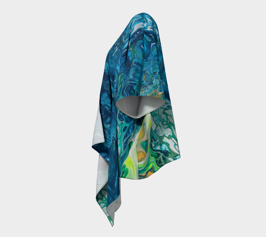 True Blue Draped Kimono